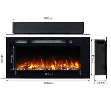 recessed electric fireplace