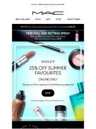 mac cosmetics canada email marketing