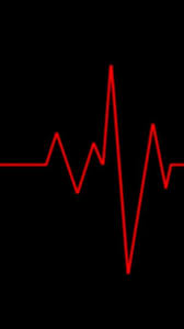 heartbeat black bg red heart beat