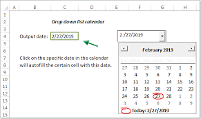 drop down list calendar date picker