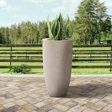 Concrete Tall Garden Plant Pots
