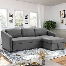 3 Seater Fabric Sofa Bed L Shaped