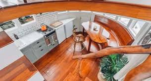 tiny house boat with interior design