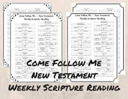 Come Follow Me New Testament Weekly Scripture Reading