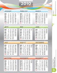 2010 Year Calendar Stock Illustration Illustration Of September