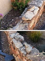 Simple Outdoor Stone Wall Repair