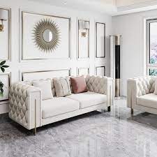 Modern Velvet Upholstered Sofa