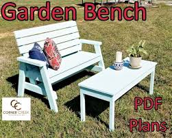 Easy Diy Garden Bench And Table Outdoor