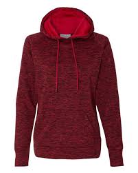 J America 8616 Womens Cosmic Fleece Contrast Hooded Pullover Sweatshirt