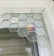 Honeycomb Stained Glass Corner Piece