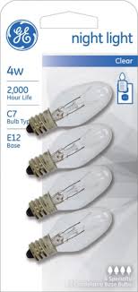 Amazon Com Ge Night Light Bulb Standard 4 Watt Clear 4 Ea Pack Of 2 Health Personal Care
