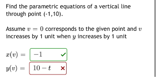 parametric equations of a vertical line