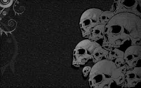 skulls black heavy metal wallpaper