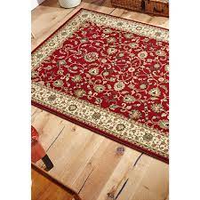kendra traditional rug ispahan red