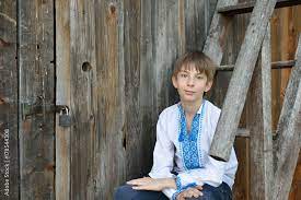 ukrainian 11 years old handsome boy in