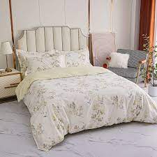 Elegant Ivory Bedding Set 3pcs Chic