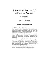 interactive fortran 77