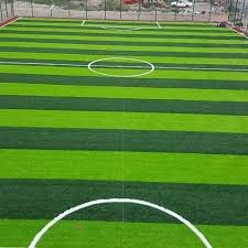 green artificial sports football field