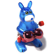 blue kangaroo flipping boxer