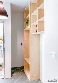 Back Cabinet With Diy Sliding Door