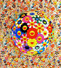 He works in fine arts media (such as painting and sculpture) as well as commercial media. Flower Ball 2002 Takashi Murakami Wikiart Org