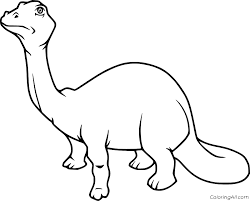 Please share our coloring pages. Simple Brontosaurus Coloring Page Coloringall
