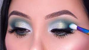 turquoise smokey glam eye makeup look