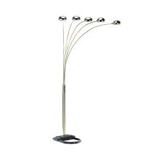 Ore International 84 In 5 Arms Polish Brass Arch Floor Lamp 6962g The Home Depot