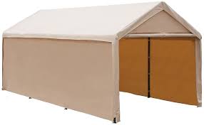 It is also much more efficient for several reasons than building a physical garage which requires large amounts of money and actual space. Amazon Com Abba Patio Extra Large Heavy Duty Carport With Removable Sidewalls Portable Garage Car Canopy Boat Shelter Tent For Party Wedding Garden Storage Shed 8 Legs 10 X 20 Feet Beige Garden
