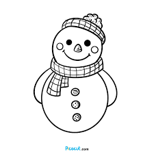 Snowman Clipart Black And White Painter Hat Scarf PNG Image For Free  Download - Picscut