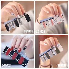 Fashion Full Cover Nail Polish Wraps Adhesive Nail Stickers Nail Art  Decorations Manicure Tools Environmental For Woman - Stickers & Decals -  AliExpress