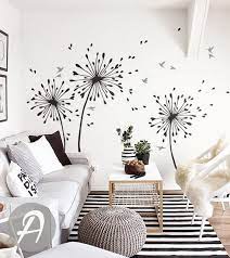 Dandelion Wall Decal With Birds Large