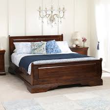 Mahogany Stained Sleigh Bed