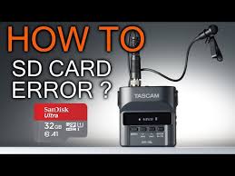 solve tascam dr 10l sd card error