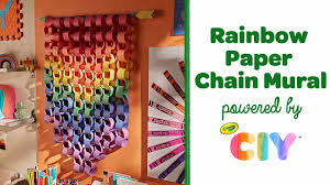 Rainbow Paper Chain Wall Hanging Diy