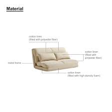 nelma 2 seater fabric floor sofa bed