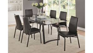 gerrit black glass top modern dining table