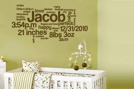 three wall decals for a baby boy or a