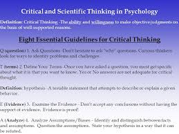 Critical Thinking and the Education of Psychologically Literate     Designorate