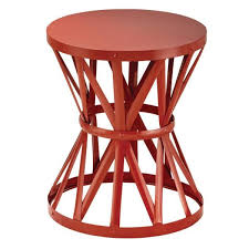 metal garden stool accent table