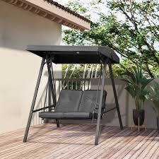 Outsunny 2 Seater Covered Outdoor Swing
