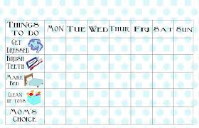 Free Printable Chore Chart For The Guys Niños