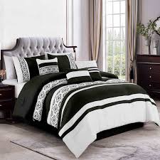 Berat 7 Piece Black White Comforter Set