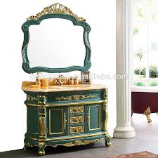 The foreground of your decor. Antique European Design Fine Handcarve Green Bathroom Vanity With Yellow Marble Countertop Bf12 07254c Buy Classic Bathroom Vanity Antique Bathroom Cabinet Royal Bathroom Furniture Product On Alibaba Com