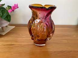 vintage murano glass vase vases