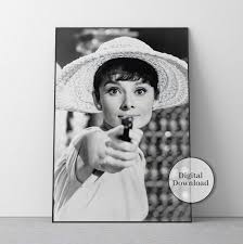 Audrey Hepburn Digital Print Vintage