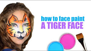 how to face paint a tiger face demo