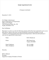8 company appointment letter templates
