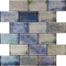Using glass tiles as a decorative tool can be as cheap or as expensive as you like. Blue Mix Glass Brick Effect Wall Mosaic Tile 300x300mm Luxury Tiles