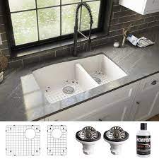 double bowl undermount kitchen sink